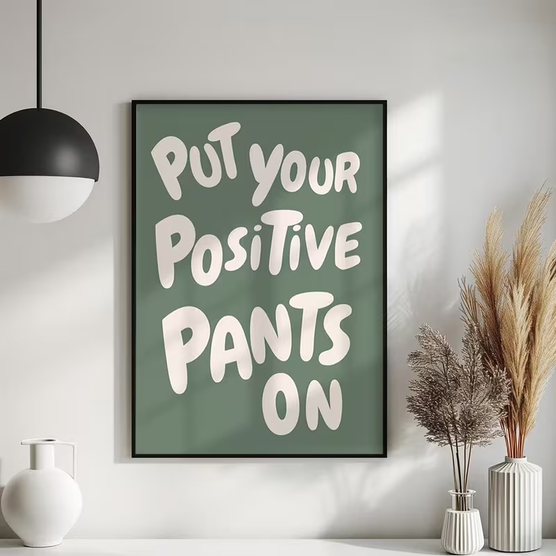 Home Decor Quotes On Wall - Современный зеленый постер с цитатами для