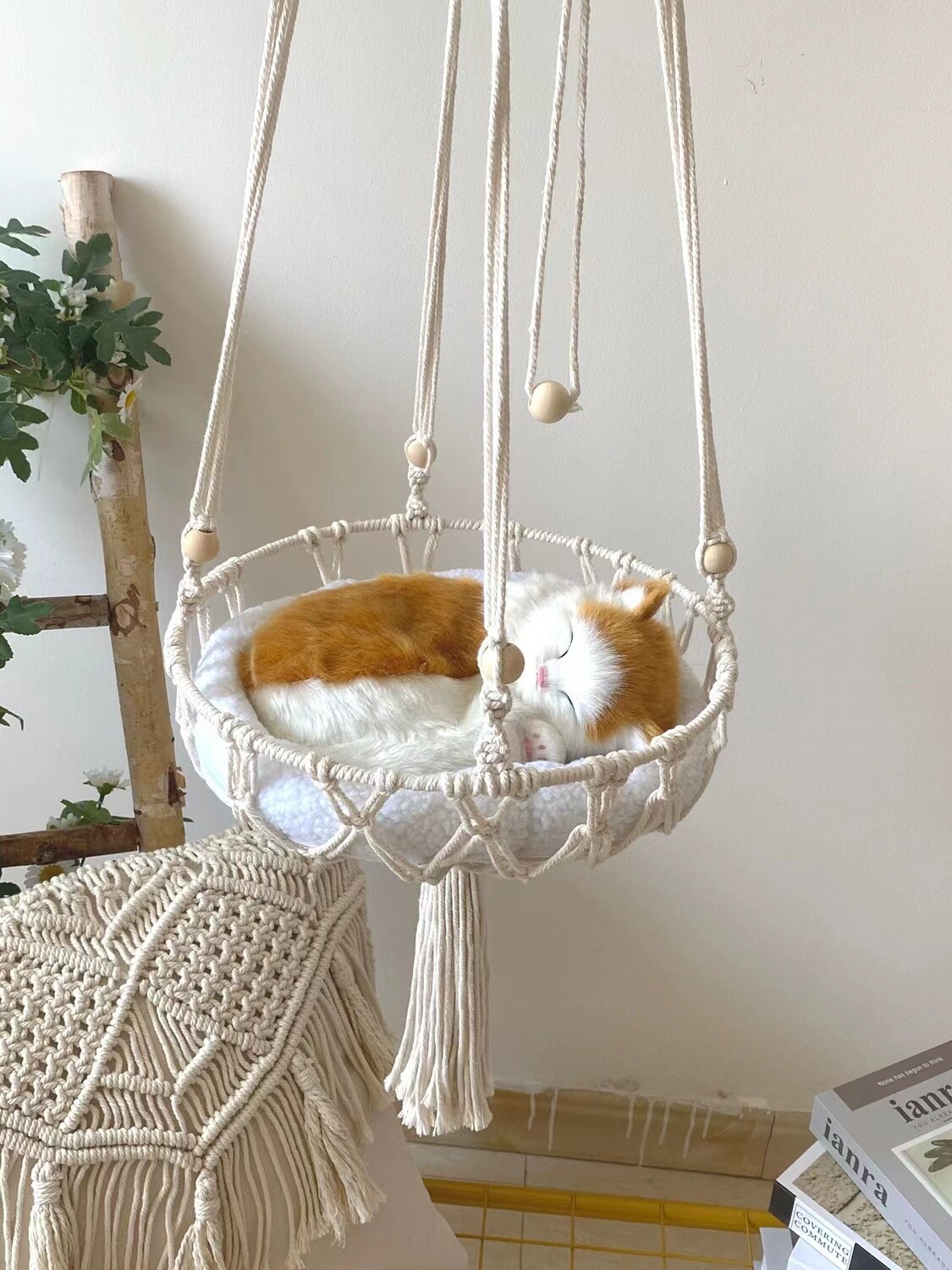 Woven Wall Basket - Подвесной гамак-лежанка для кошек ручной работы,