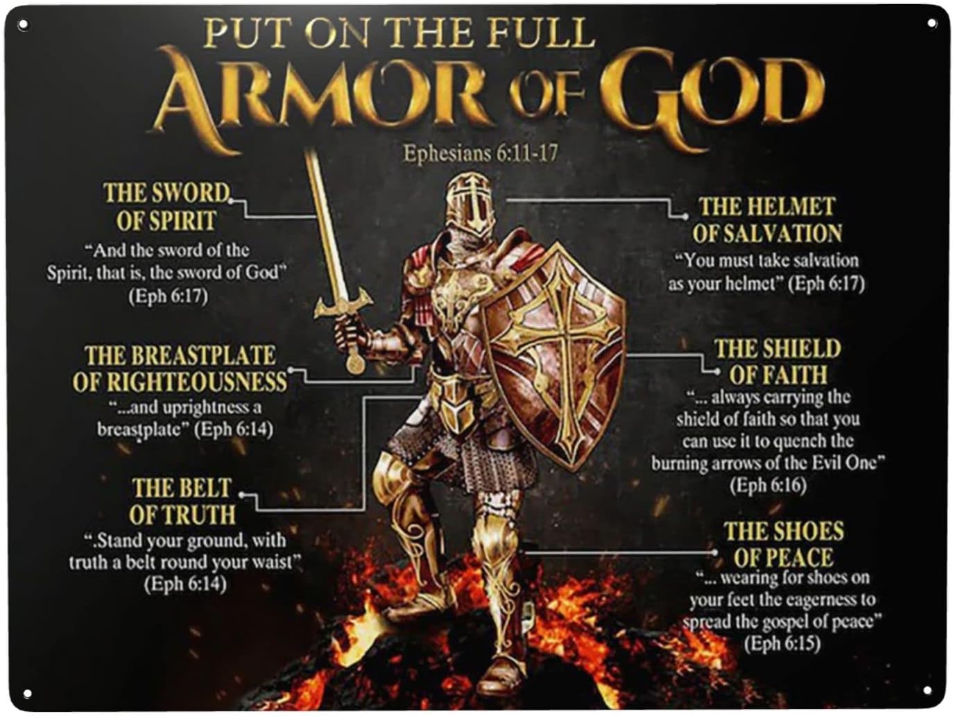 Home Decor Logo - 1p,WZVZGZ ARMOR OF GOD Золотистый логотип