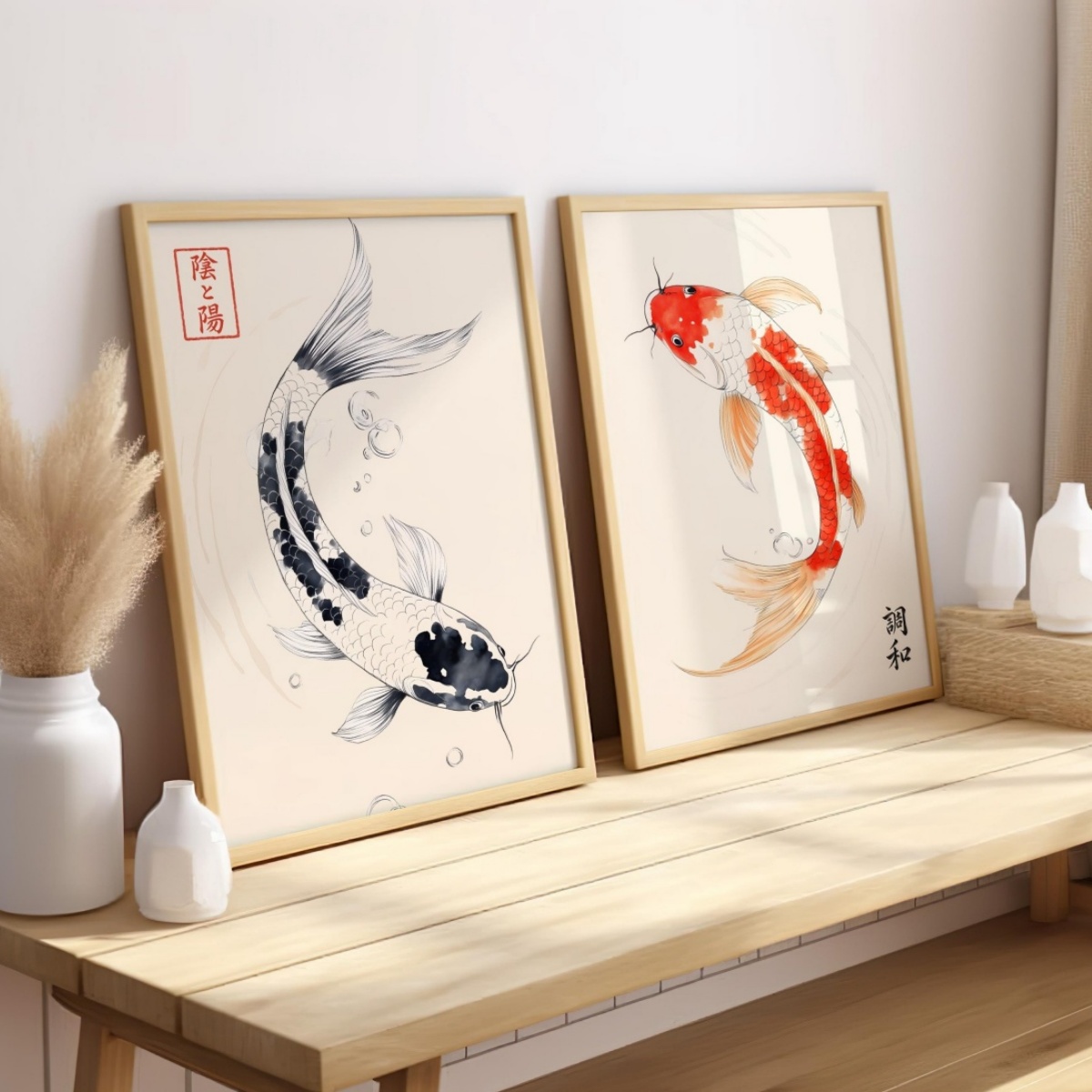 Home Decor Japanese - Набор из 2-х холстов с японскими