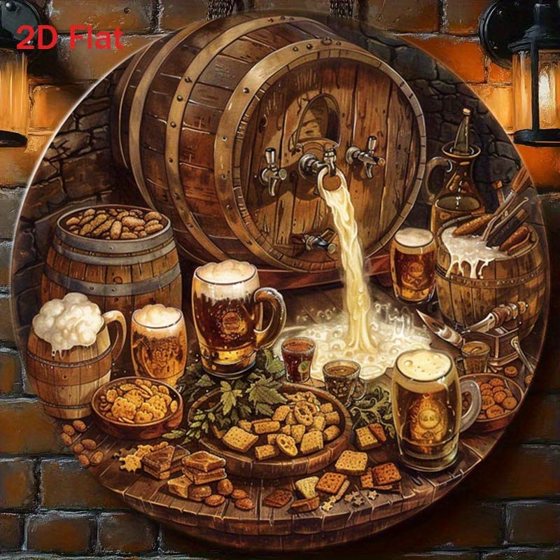 Home Decor Korea - 1 шт. круглая 2D плоская алюминиевая