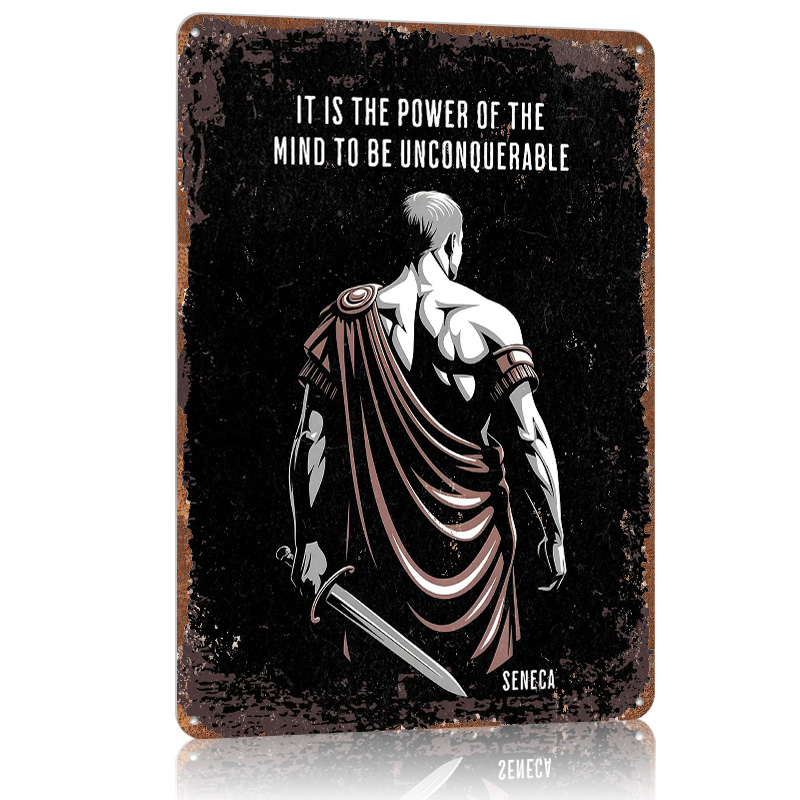 Home Decor Quotes On Wall - Seneca Stoic Quote металлический плакат жестяная