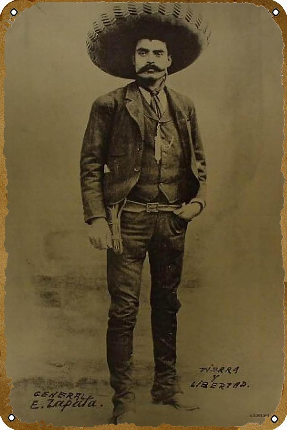 Home Decor Logo - Плакат EMILIANO ZAPATA ZICO-1721, металлическая жестяная