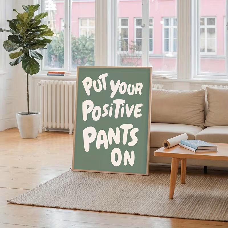 Современный зеленый постер с ц – обзор и цена Home Decor Quotes On Wall