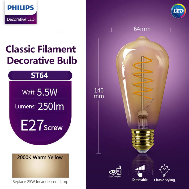 Декоративная светодиодная ламп – обзор и цена Philips Bulb Led Classic