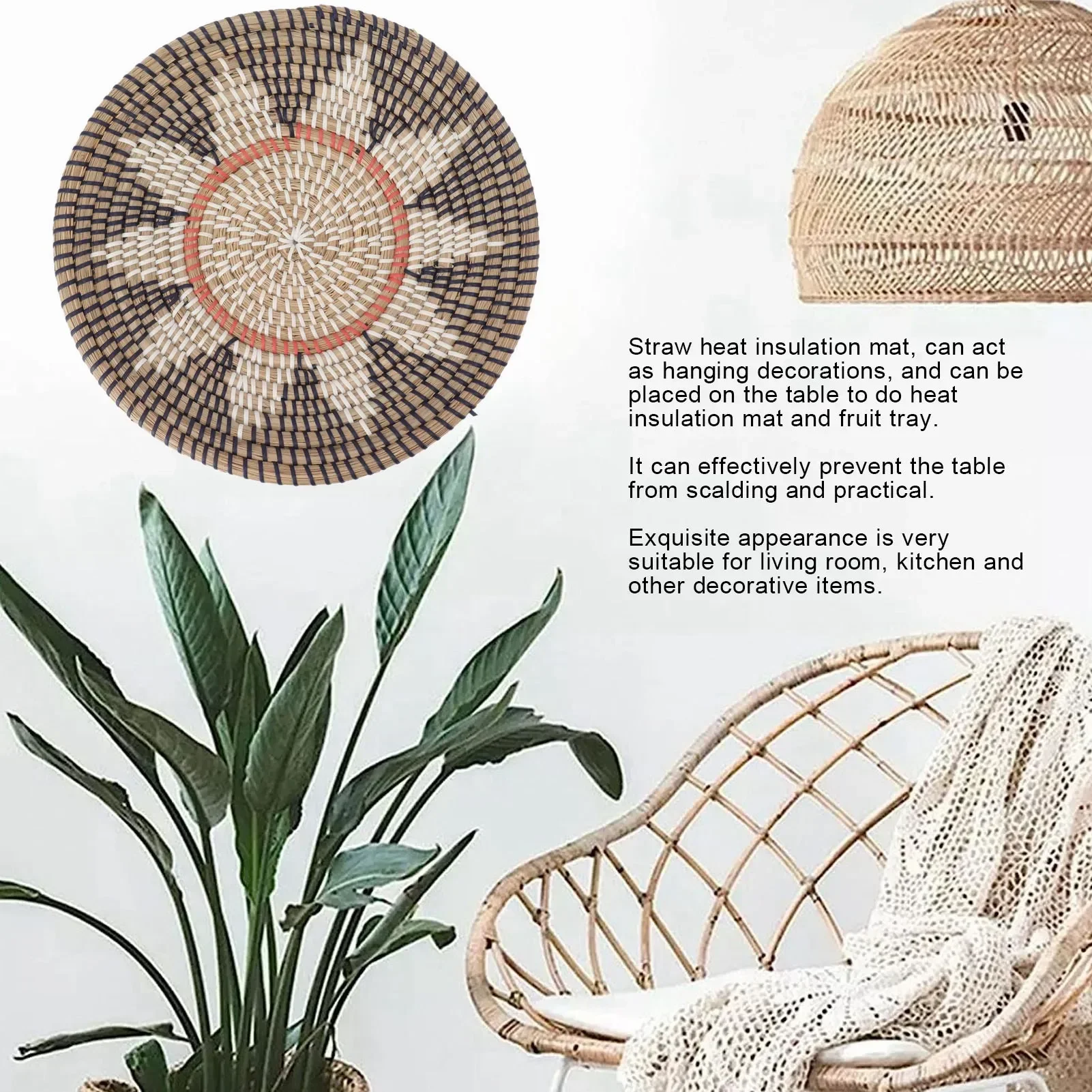 Круглые настенные украшения из – обзор и цена Woven Wall Basket