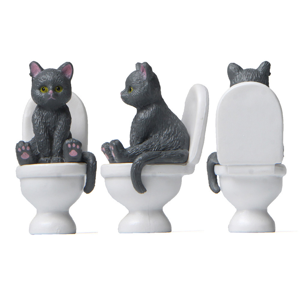 Статуэтка кошки сидя на унитаз – обзор и цена Home Decor Korea